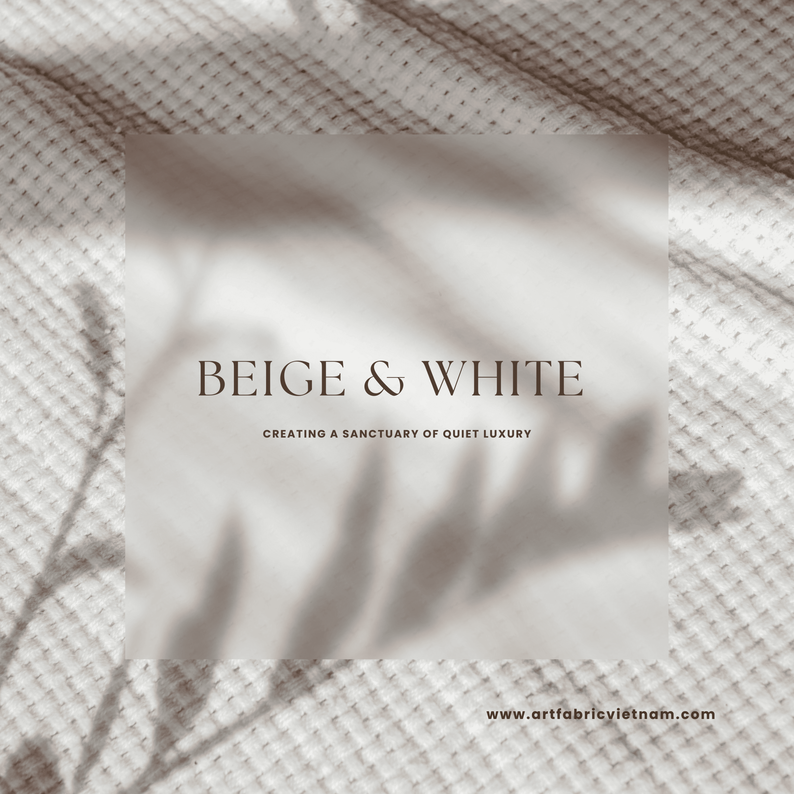 Beige and White